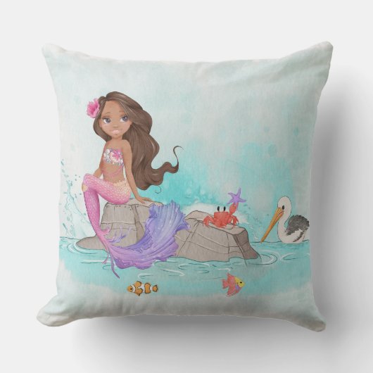 リトル・マーメイドと友人 クッション (正面)