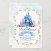 リトル・マーメイド1歳の誕生日 招待状 (正面/裏面)