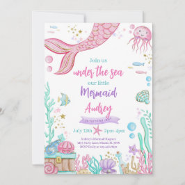 リトル・マーメイド1歳の誕生日 招待状