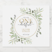 リトル・ミスター・恋しく思オ・ダーフルベビーファースト誕生日 スパークリングワインラベル (シングルラベル)