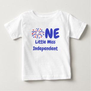 リトル・ミス・インディペンデント 1歳の誕生日ベビーTシャツ ベビーTシャツ