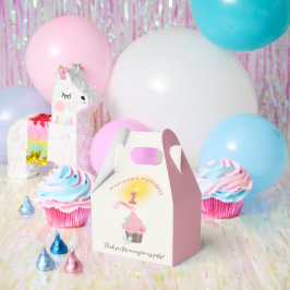 リトル・ミス・ピンク・カップケーキ・ガールの1歳の誕生日パーティー フェイバーボックス
