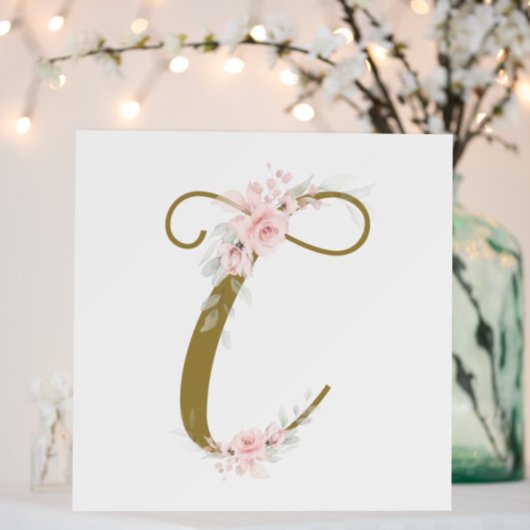 リトル ミス フローラル ベイビーのイニシャル シャワーナーサリー ポスター