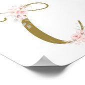 リトル ミス フローラル ベイビーのイニシャル シャワーナーサリー ポスター (角)