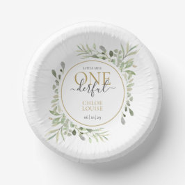 リトル ミス ワンダフル ガール ファースト バースデー ペーパーボウル