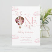 リトル ミス ワンダフル フォト バルーン 1歳の誕生日 招待状 (スタンド正面)