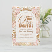 リトル ミス ワンダフル ボヘミア 1歳の誕生日 招待状 (スタンド正面)