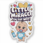 リトル・ミラクルが行く途中。妊娠祝 シール (正面)