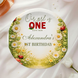 リトル・メドウ・レディ1歳の誕生日 ペーパープレート