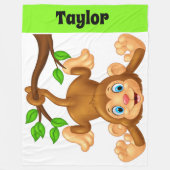 リトル・モンキーLg.フリースブランケット フリースブランケット (正面)