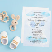 リトル・ラム、ボーイ・ブルーの風船の上で高く舞う 招待状