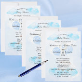 リトル・ラム、ボーイ・ブルーの風船の上で高く舞う 招待状