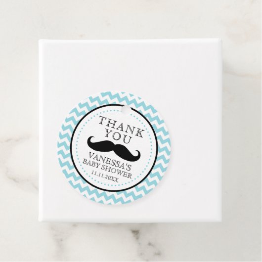 リトル・リル男の口ひげ男の子の赤ちゃんシャワーの贈り物 フェイバータグ (インサイチュ)