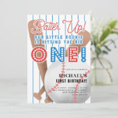 リトル・ルーキー野球1歳の誕生日を飾る 招待状 (スタンド正面)