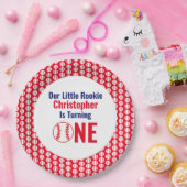 リトル・ルーキー野球1歳の誕生日 ペーパープレート (パーティー)