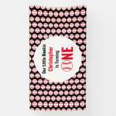 リトル・ルーキー野球1歳の誕生日 横断幕 (縦)