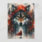 リトル・レッドとオオカミ ポストカード (正面)