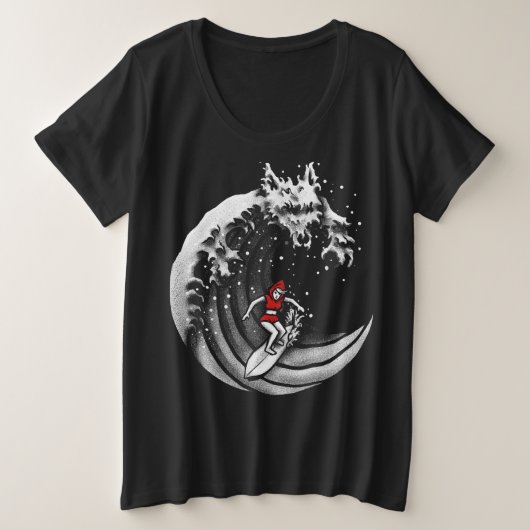 リトル・レッド・サーフィング・フード プラスサイズTシャツ (デザイン正面)