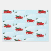 『リトル・レッド・トラック・ラバーズ』ギフトラップ ラッピングペーパーシート (正面2)