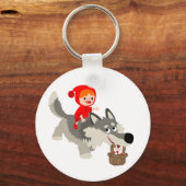 リトル・レッド・ライディング・フードとオオカミ・キーチェーン キーホルダー (正面)
