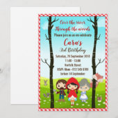 リトル·レッド·ライディング·フード 招待状 (正面/裏面)