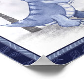 リトル・ロア・恐竜 - T-Rexの保育園アート ポスター (角)