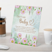 リトル ワイルドフラワーがやってくる ベビーシャワー 台座サイン (インサイチュ)