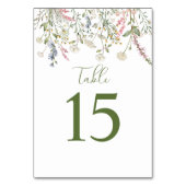 リトル・ワイルドフラワーがカードの途中にある テーブルナンバー (正面)