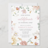 リトル・ワイルドフラワーが一誕生日 招待状 (正面)