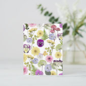 リトル ワイルドフラワーのベビーシャワー テーマのポストカード ポストカード (スタンド正面)