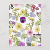 リトル ワイルドフラワーのベビーシャワー テーマ ポストカード (正面)