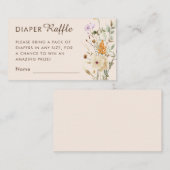 リトル ワイルドフラワー おむつくじ ベビーシャワー カード (正面/裏面)
