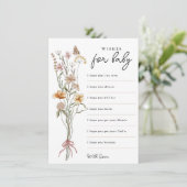 リトル ワイルドフラワー ウィッシーズ フォー ベイビー ベイビー シャワー ゲーム 招待状 (スタンド正面)