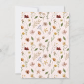 リトル ワイルドフラワー ウィッシーズ フォー ベイビー ベイビー シャワー ゲーム 招待状 (裏面)