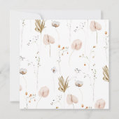 リトル ワイルドフラワー カリグラフィー ベイビー シャワー 招待状 (裏面)