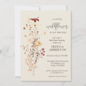 リトル ワイルドフラワー フラワーベイビー シャワー 招待状 (正面)