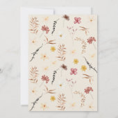 リトル ワイルドフラワー フラワーベイビー シャワー 招待状 (裏面)
