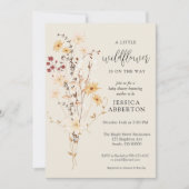 リトル ワイルドフラワー フラワーベイビー シャワー 招待状 (正面)