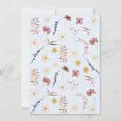 リトル ワイルドフラワー フラワー ベイビー シャワー 招待状 (裏面)