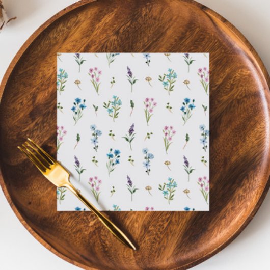 リトル ワイルドフラワー ブライダル ベイビー シャワー ペーパー ナプキン スタンダードカクテルナプキン