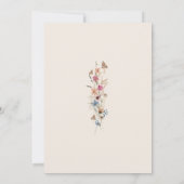 リトル ワイルドフラワー ベイビー イン ブルーム ベイビー シャワー 招待状 (裏面)