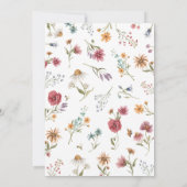 リトル ワイルドフラワー ベイビー シャワー 招待状 (裏面)