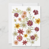 リトル ワイルドフラワー ベビーシャワー 招待状 (裏面)