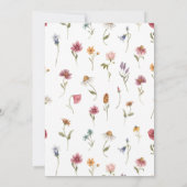 リトル ワイルドフラワー ベビーシャワー 招待状 (裏面)