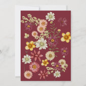 リトル ワイルドフラワー ベビーシャワー 招待状 (裏面)