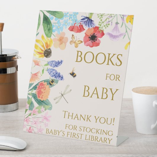 リトル ワイルドフラワー Bee 赤ちゃんのお披露目 本 ギフト サイン (インサイチュ)