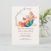 リトル ワイルド キュート フォクシー オータム ベイビー シャワー 招待状 (スタンド正面)