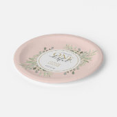 リトル・恋しく思オン・ダーフル・ガール・ファースト・誕生日・ピンク ペーパープレート (アングル)