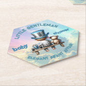 リトル・紳士の赤ちゃんシャワー | ペーパーコースター (アングル)