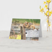 リトル・考えチムンク カード (黄色い花)